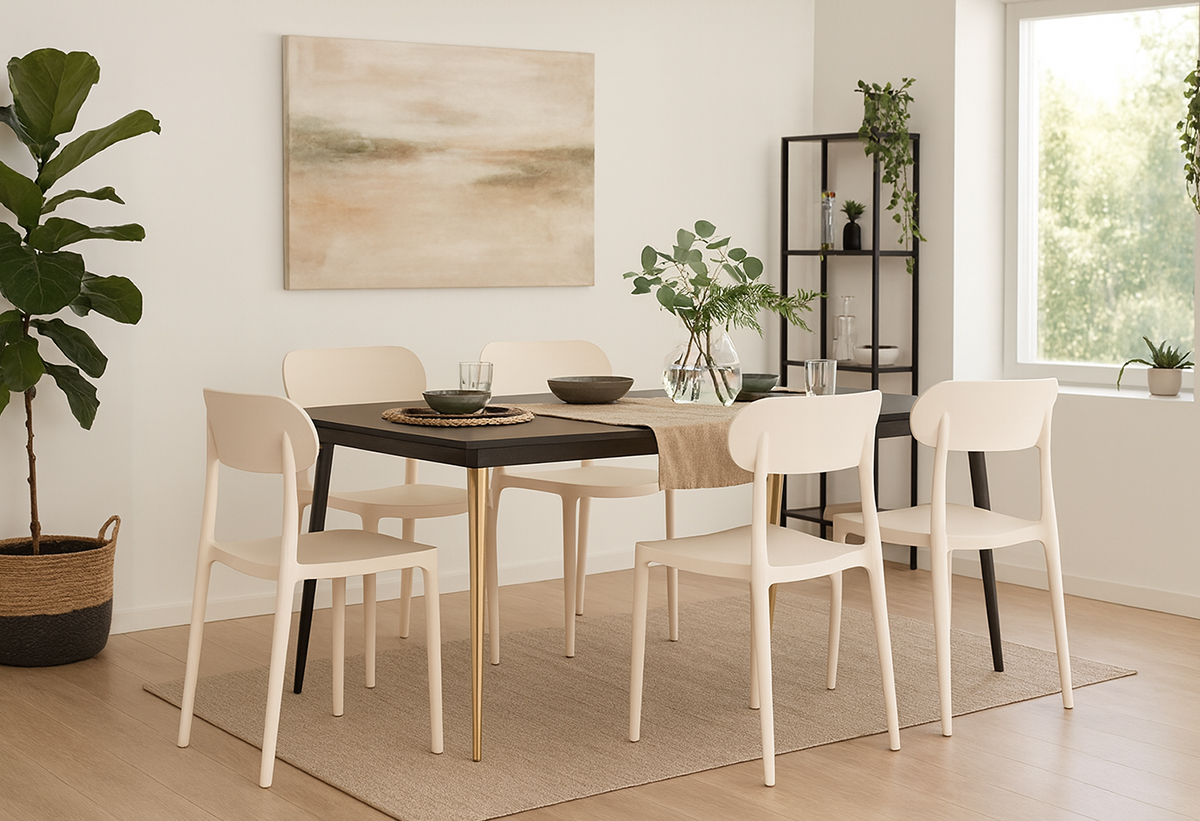 Απεικονίζεται η καρέκλα σε μια τραπεζαρία.